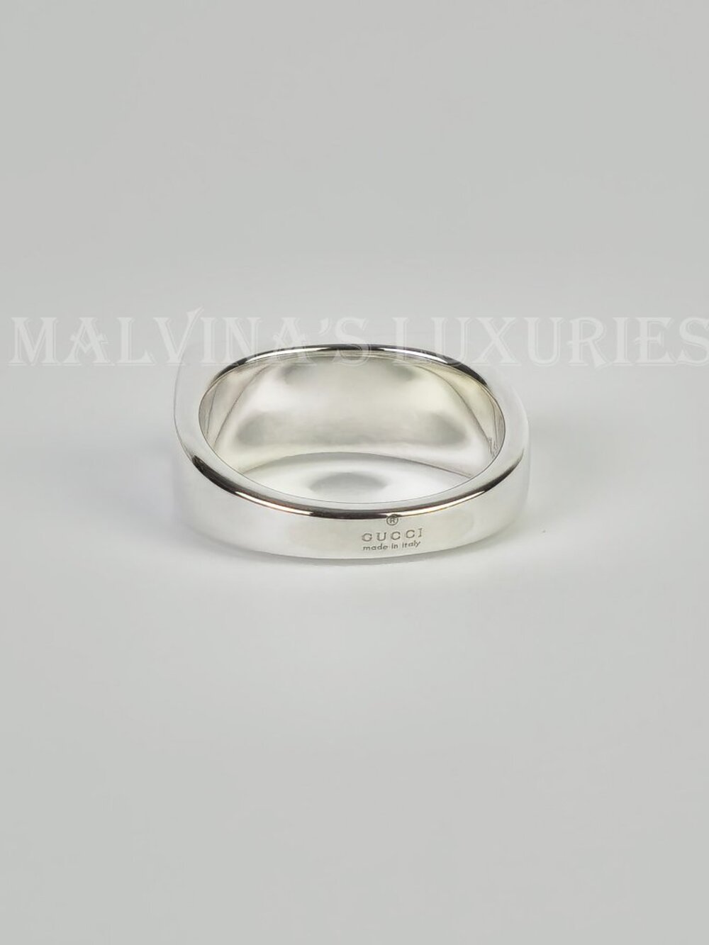 GUCCI RING STERLING SILVER GG LOGO TAG925 COLLECTION UNISEX sz 15 US 7 1/4 - Picture 12 of 16